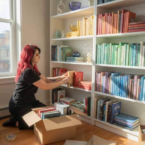 Unpacking books